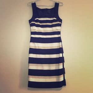 White House Black Market Textured Stripe Dress